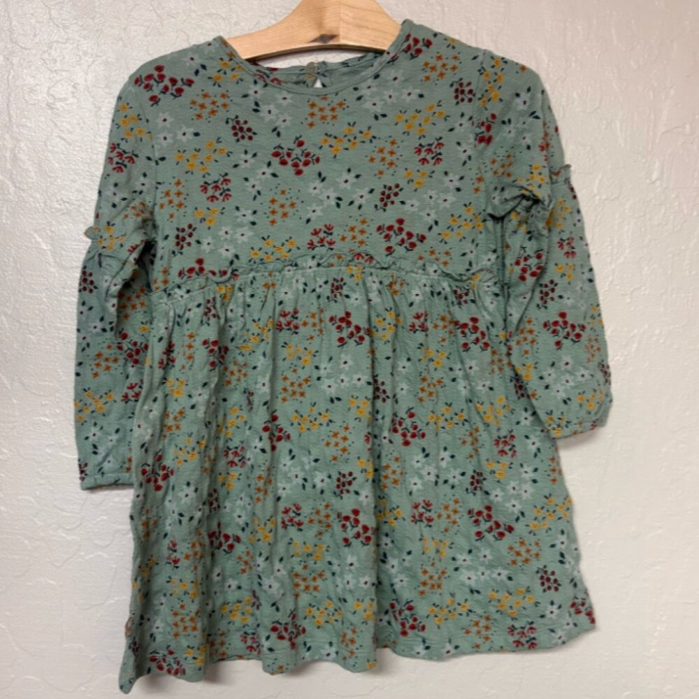 $18 ADD ON‎ little co. floral long-sleeve dress 4Y Zara Janie and Jack Baby Gap